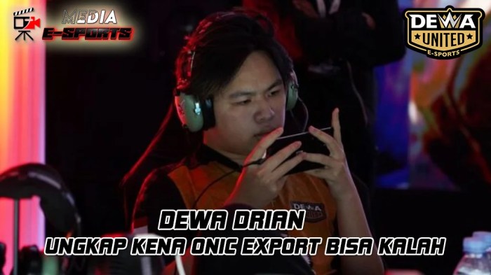 Menurut Drian Masalah Onic Esports Kalah 3 Kali Beruntun - Situs Media Tentang Bebagai Games